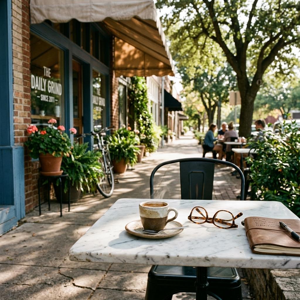 Relaxed outdoor lifestyle scene in Dallas